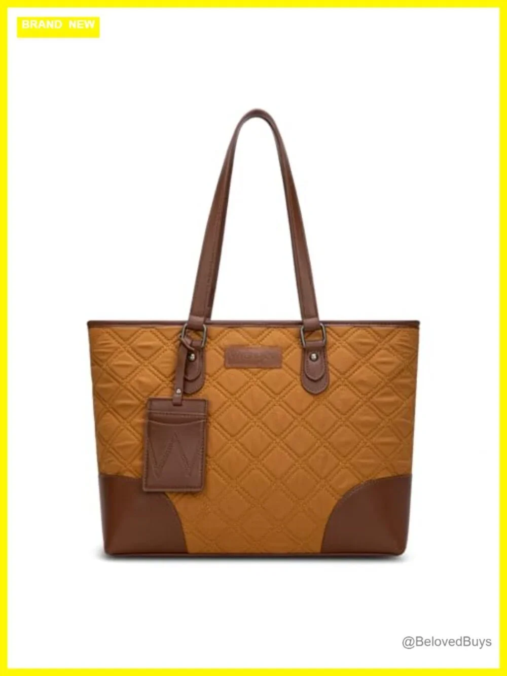 Quilted Puffer Tote Bag for Work School Lifestyle Purse